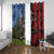 New Zealand Kea And Pohutukawa Window Curtain With The Mountain Landscape