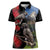 New Zealand Kea And Pohutukawa Women Polo Shirt With The Mountain Landscape