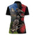 New Zealand Kea And Pohutukawa Women Polo Shirt With The Mountain Landscape