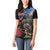 New Zealand Kea And Pohutukawa Women Polo Shirt With The Mountain Landscape