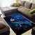 New Zealand Tui Bird Area Rug The Pleiades Star Cluster and Koru Tribal Tattoo Galaxy Vibe