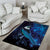 New Zealand Tui Bird Area Rug The Pleiades Star Cluster and Koru Tribal Tattoo Galaxy Vibe