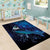 New Zealand Tui Bird Area Rug The Pleiades Star Cluster and Koru Tribal Tattoo Galaxy Vibe