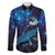 New Zealand Tui Bird Family Matching Long Sleeve Bodycon Dress and Hawaiian Shirt The Pleiades Star Cluster and Koru Tribal Tattoo Galaxy Vibe