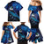 New Zealand Tui Bird Family Matching Mermaid Dress and Hawaiian Shirt The Pleiades Star Cluster and Koru Tribal Tattoo Galaxy Vibe