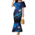 New Zealand Tui Bird Family Matching Mermaid Dress and Hawaiian Shirt The Pleiades Star Cluster and Koru Tribal Tattoo Galaxy Vibe