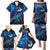 New Zealand Tui Bird Family Matching Puletasi and Hawaiian Shirt The Pleiades Star Cluster and Koru Tribal Tattoo Galaxy Vibe