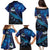 New Zealand Tui Bird Family Matching Puletasi and Hawaiian Shirt The Pleiades Star Cluster and Koru Tribal Tattoo Galaxy Vibe