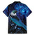 New Zealand Tui Bird Family Matching Puletasi and Hawaiian Shirt The Pleiades Star Cluster and Koru Tribal Tattoo Galaxy Vibe