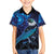 New Zealand Tui Bird Family Matching Puletasi and Hawaiian Shirt The Pleiades Star Cluster and Koru Tribal Tattoo Galaxy Vibe