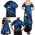 New Zealand Tui Bird Family Matching Summer Maxi Dress and Hawaiian Shirt The Pleiades Star Cluster and Koru Tribal Tattoo Galaxy Vibe