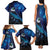 New Zealand Tui Bird Family Matching Tank Maxi Dress and Hawaiian Shirt The Pleiades Star Cluster and Koru Tribal Tattoo Galaxy Vibe