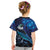 New Zealand Tui Bird Kid T Shirt The Pleiades Star Cluster and Koru Tribal Tattoo Galaxy Vibe