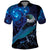 New Zealand Tui Bird Polo Shirt The Pleiades Star Cluster and Koru Tribal Tattoo Galaxy Vibe