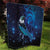 New Zealand Tui Bird Quilt The Pleiades Star Cluster and Koru Tribal Tattoo Galaxy Vibe