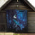 New Zealand Tui Bird Quilt The Pleiades Star Cluster and Koru Tribal Tattoo Galaxy Vibe