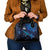 New Zealand Tui Bird Shoulder Handbag The Pleiades Star Cluster and Koru Tribal Tattoo Galaxy Vibe