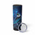 New Zealand Tui Bird Skinny Tumbler The Pleiades Star Cluster and Koru Tribal Tattoo Galaxy Vibe