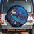 New Zealand Tui Bird Spare Tire Cover The Pleiades Star Cluster and Koru Tribal Tattoo Galaxy Vibe