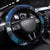 New Zealand Tui Bird Steering Wheel Cover The Pleiades Star Cluster and Koru Tribal Tattoo Galaxy Vibe