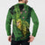 New Zealand Kākāpō Button Sweatshirt Silver Fern with Close up of Green Fern Leaves and Maori Tattoo