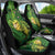 New Zealand Kākāpō Car Seat Cover Silver Fern with Close up of Green Fern Leaves and Maori Tattoo