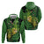 New Zealand Kākāpō Hoodie Silver Fern with Close up of Green Fern Leaves and Maori Tattoo