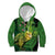 New Zealand Kākāpō Kid Hoodie Silver Fern with Close up of Green Fern Leaves and Maori Tattoo