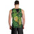 New Zealand Kākāpō Men Tank Top Silver Fern with Close up of Green Fern Leaves and Maori Tattoo