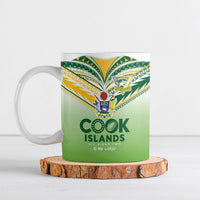 Cook Islands Rugby Ceramic Mug Six Eight Two to The World - Tatau Tribal Motif LT03 Multicolor - Polynesian Pride
