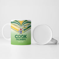 Cook Islands Rugby Ceramic Mug Six Eight Two to The World - Tatau Tribal Motif LT03 - Polynesian Pride