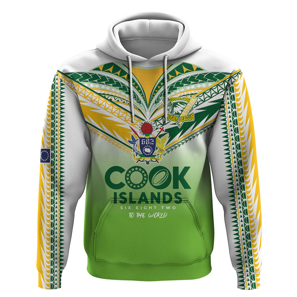 Cook Islands Rugby Hoodie Six Eight Two to The World - Tatau Tribal Motif