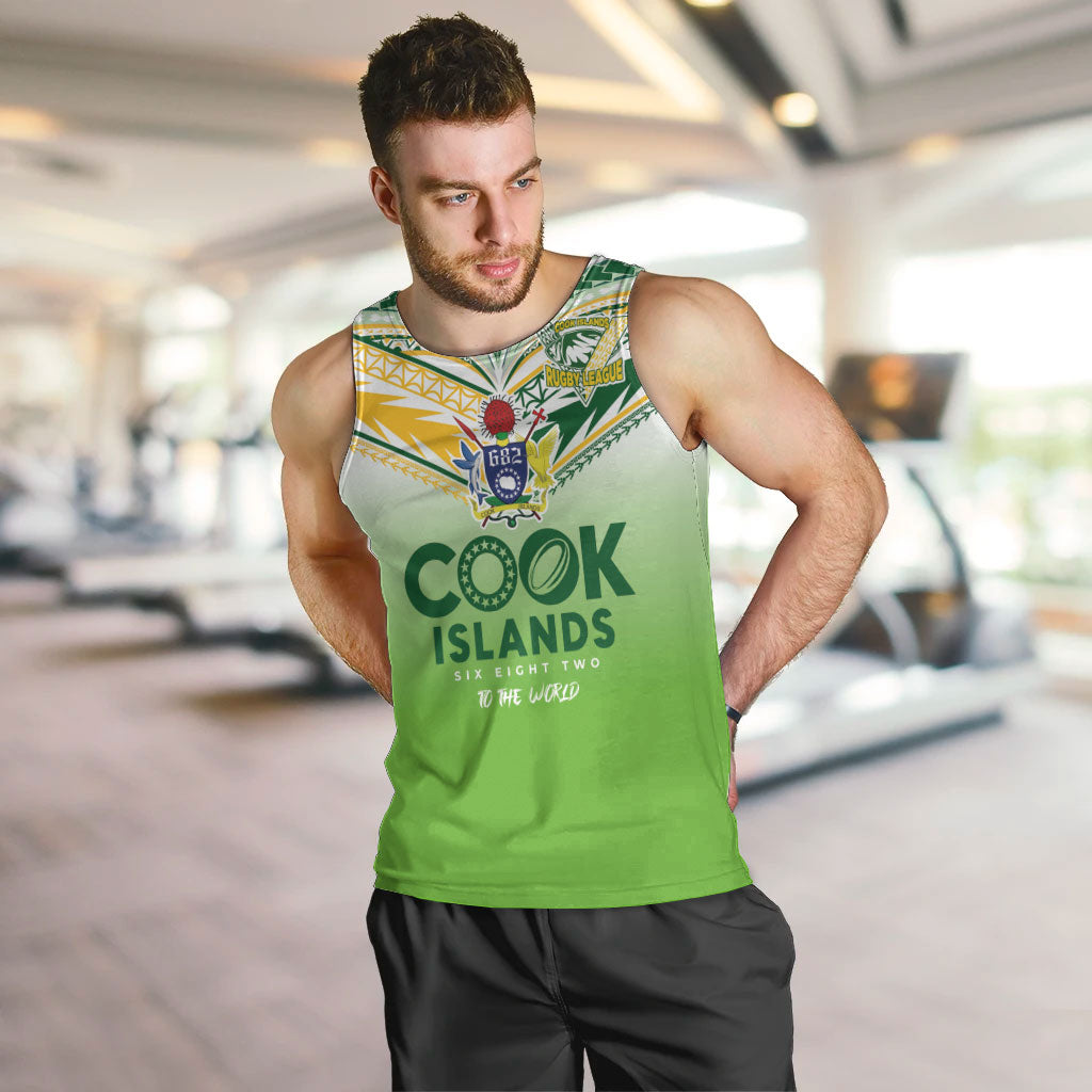 Cook Islands Rugby Men Tank Top Six Eight Two to The World - Tatau Tribal Motif