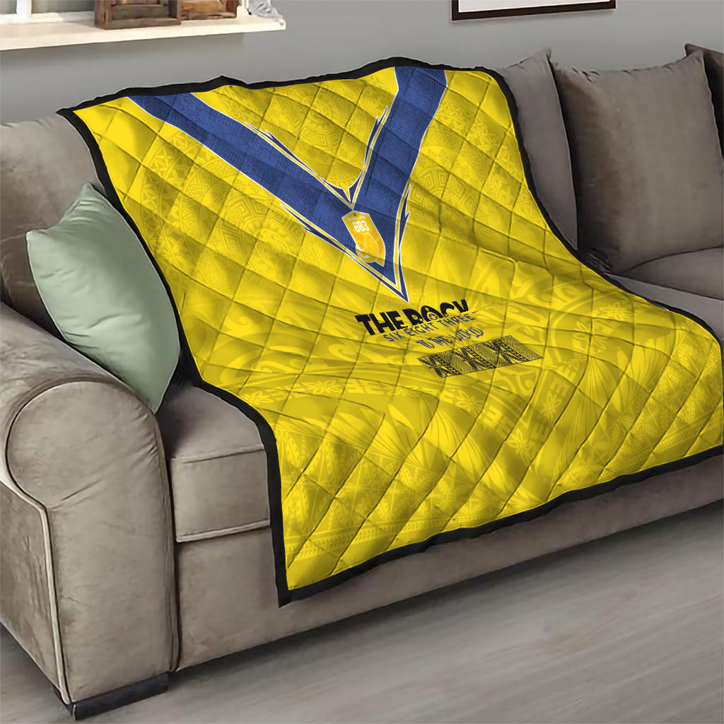 Niue Rugby Quilt Six Eight Three to The World - Hiapo Tribal Motif LT03 - Polynesian Pride