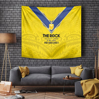 Niue Rugby Tapestry Six Eight Three to The World - Hiapo Tribal Motif LT03 Multicolor - Polynesian Pride
