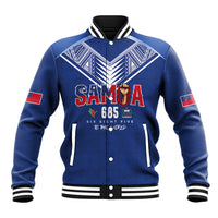 Samoa Rugby Custom Baseball Jacket Six Eight Five to The World - Pacific Motif