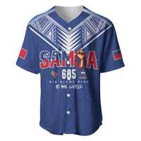 Samoa Rugby Custom Baseball Jersey Six Eight Five to The World - Pacific Motif