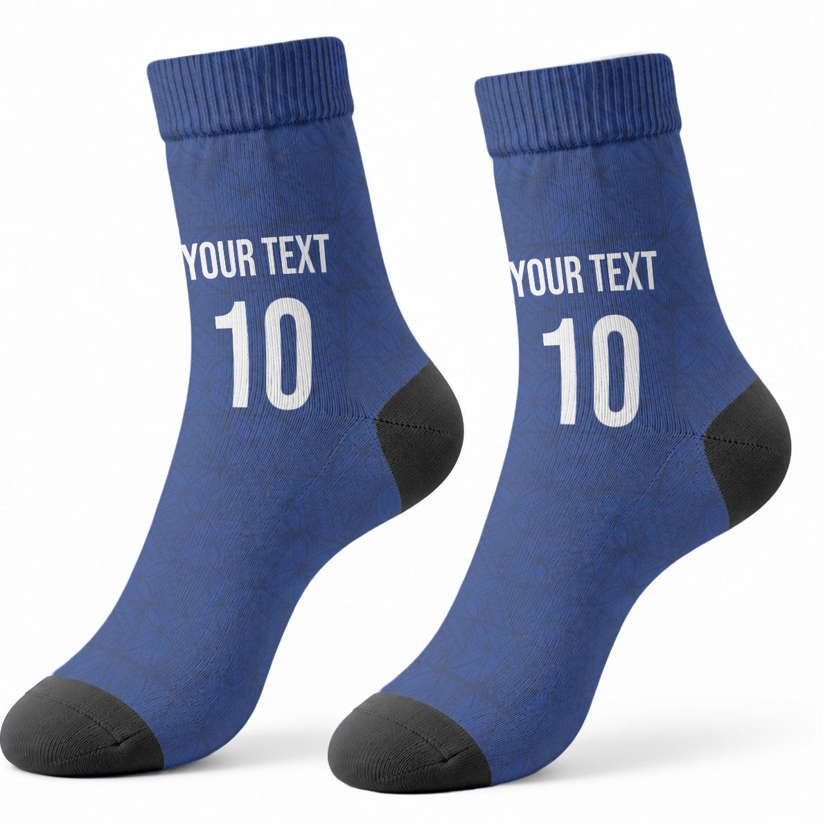 Samoa Rugby Custom Crew Socks Six Eight Five to The World - Pacific Motif LT03 - Polynesian Pride