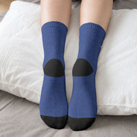 Samoa Rugby Custom Crew Socks Six Eight Five to The World - Pacific Motif LT03 - Polynesian Pride