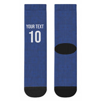 Samoa Rugby Custom Crew Socks Six Eight Five to The World - Pacific Motif LT03 - Polynesian Pride