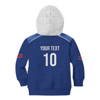 Samoa Rugby Custom Kid Hoodie Six Eight Five to The World - Pacific Motif LT03 - Polynesian Pride