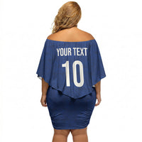 Samoa Rugby Custom Off Shoulder Short Dress Six Eight Five to The World - Pacific Motif LT03 - Polynesian Pride