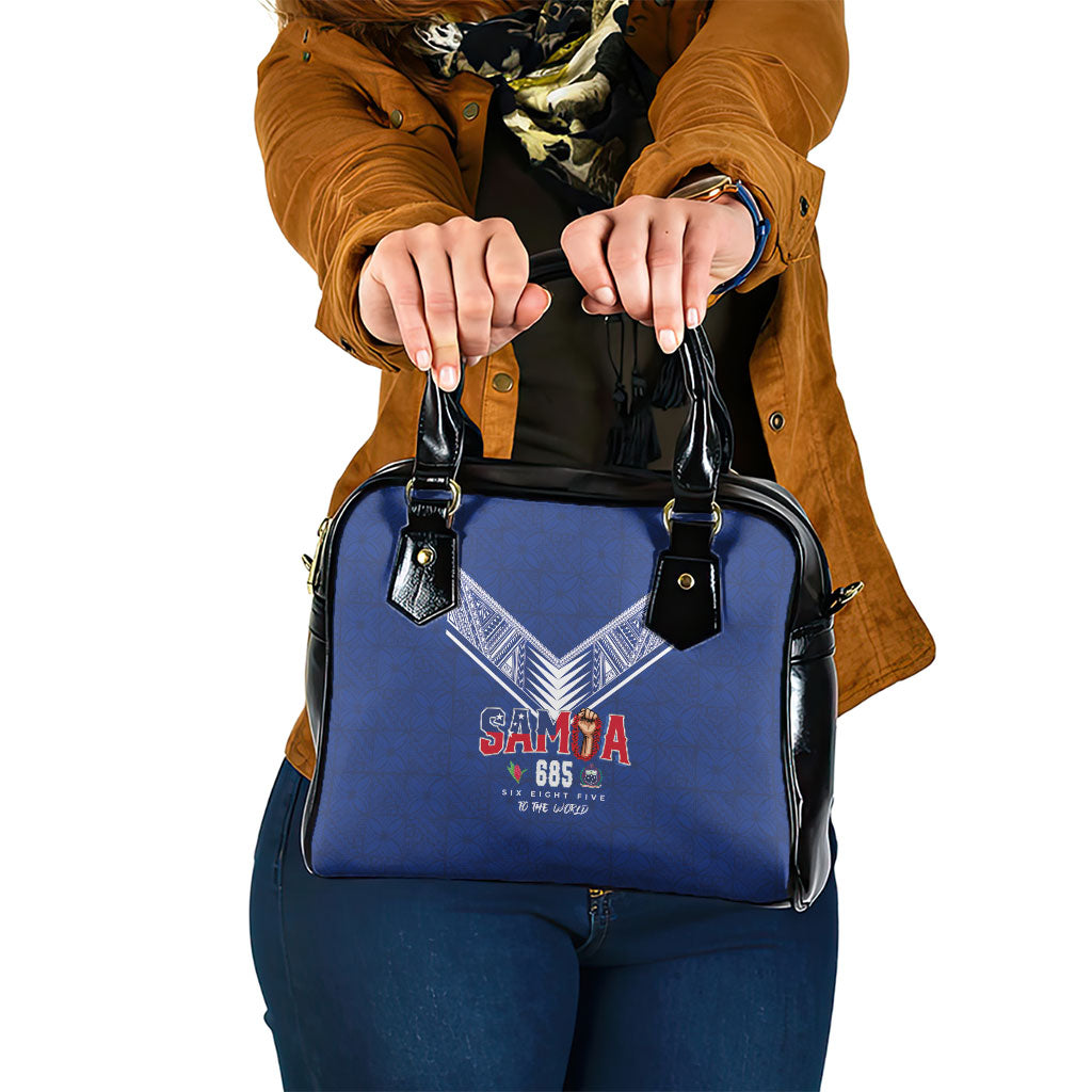 Samoa Rugby Shoulder Handbag Six Eight Five to The World - Pacific Motif