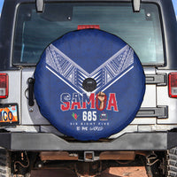 Samoa Rugby Spare Tire Cover Six Eight Five to The World - Pacific Motif LT03 Multicolor - Polynesian Pride