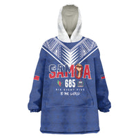 Samoa Rugby Custom Wearable Blanket Hoodie Six Eight Five to The World - Pacific Motif LT03 One Size Multicolor - Polynesian Pride