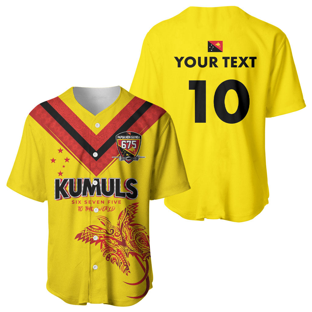 Papua New Guinea Rugby Custom Baseball Jersey Six Seven Five to The World - Melanesian Pattern LT03 - Polynesian Pride