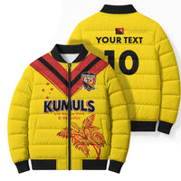 Papua New Guinea Rugby Custom Bomber Puffer Jacket Six Seven Five to The World - Melanesian Pattern LT03 - Polynesian Pride