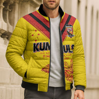 Papua New Guinea Rugby Custom Bomber Puffer Jacket Six Seven Five to The World - Melanesian Pattern LT03 - Polynesian Pride