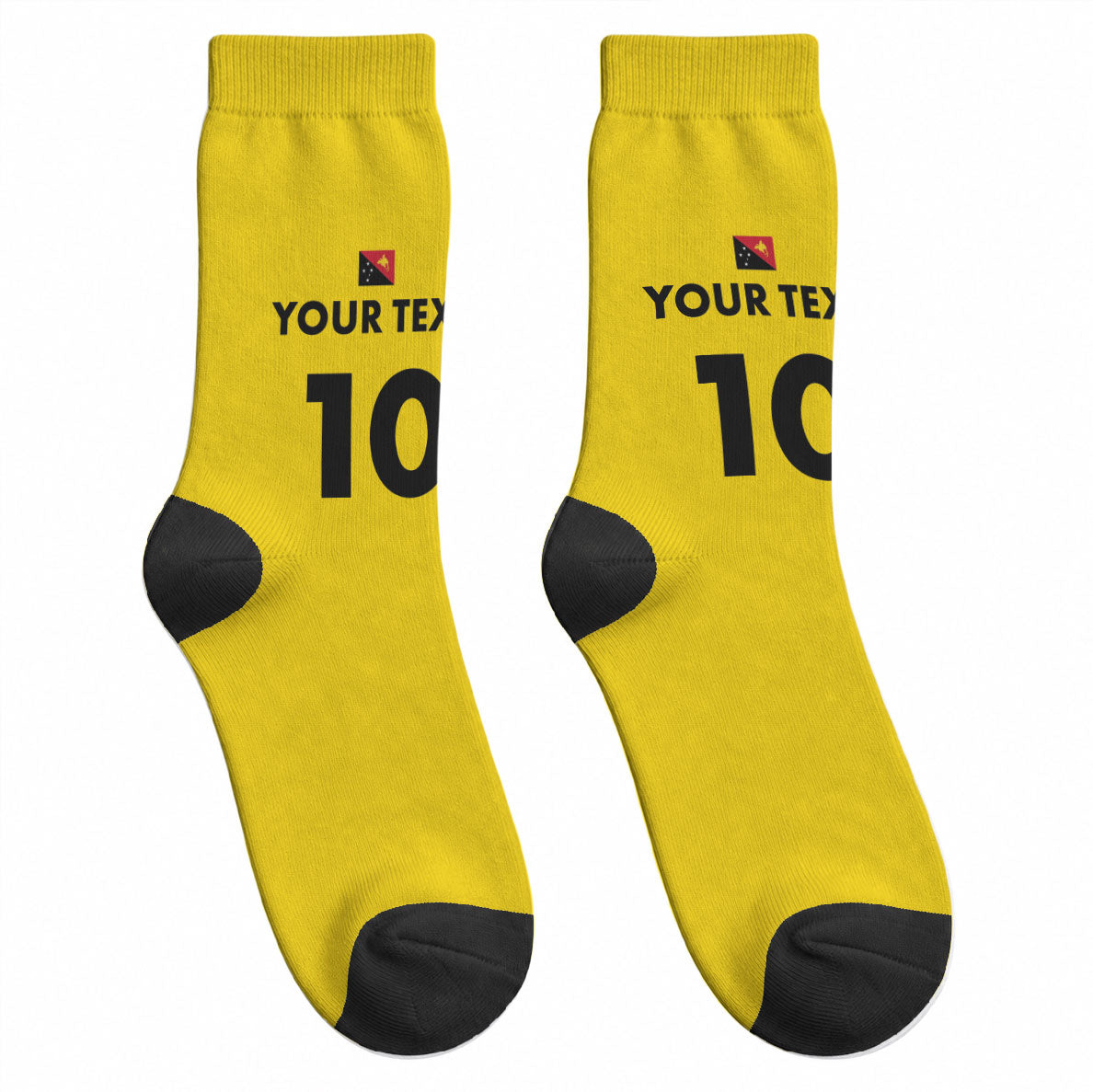 Papua New Guinea Rugby Custom Crew Socks Six Seven Five to The World - Melanesian Pattern LT03 - Polynesian Pride