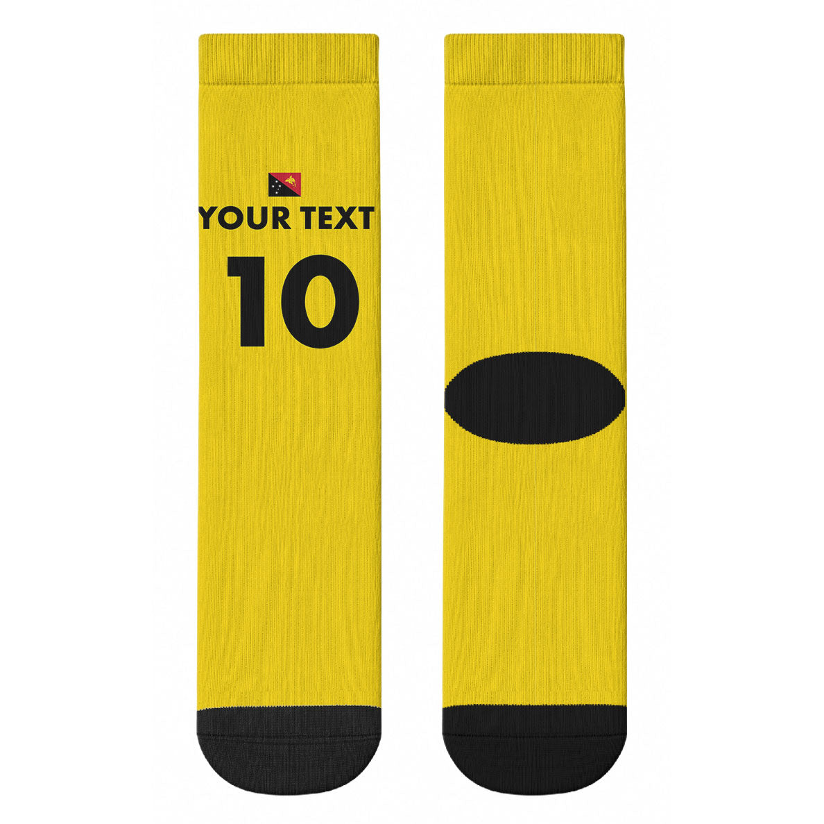 Papua New Guinea Rugby Custom Crew Socks Six Seven Five to The World - Melanesian Pattern LT03 - Polynesian Pride